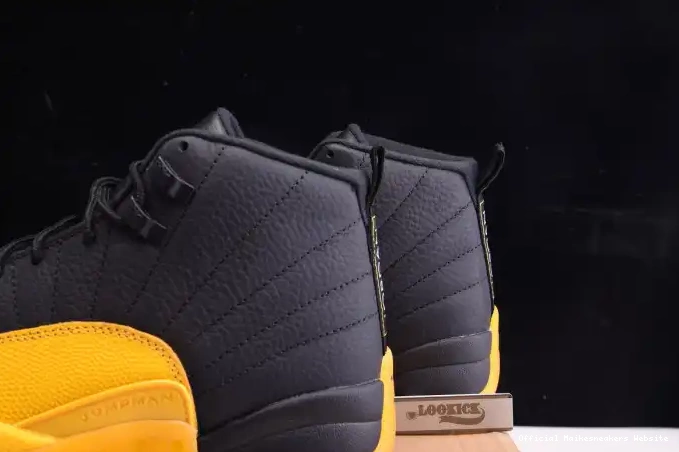 Official Maikesneakers Black Gold 130690-070 Jordan Retro 12 Air University 0521
